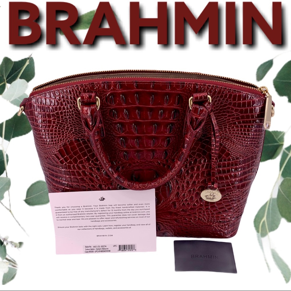 NWT BRAHMIN CRANBERRY RED MEDIUM DUXBURY SATCHEL